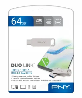 PNY Pendrive 64GB USB 3.2 Duo-Link P-FDI64GDULINKTYC-GE