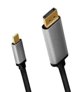 Alternative view of LogiLink USB-C to DP кабел, 4K 60Hz, alu, 1.8m
