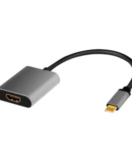 LogiLink USB-C to HDMI/F адаптер 4K/60Hz alu 0.15m