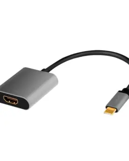 LogiLink USB-C to HDMI/F адаптер 4K/60Hz alu 0.15m