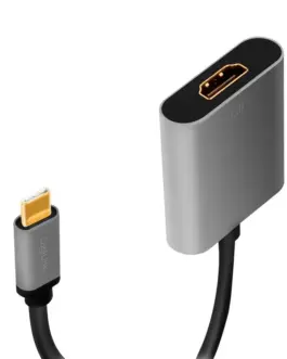 Alternative view of LogiLink USB-C to HDMI/F адаптер, 4K/60Hz, alu, 0.15m