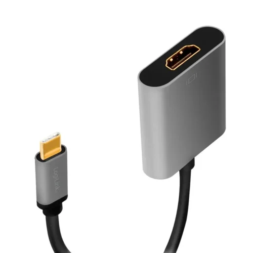 Alternative view of LogiLink USB-C to HDMI/F адаптер, 4K/60Hz, alu, 0.15m