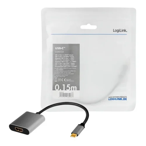 LogiLink USB-C to HDMI/F адаптер