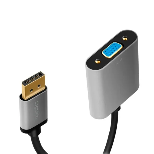 Alternative view of LogiLink Displayport to VGA adapt er, 1080p/60Hz,alu,0.15