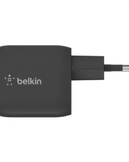 Belkin Dual USB-C GaN мрежово зарядно with PPS 45W черен