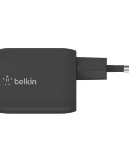 Belkin 65W DUAL USB-C GAN WALL PPS черен