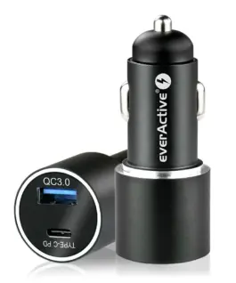 everActive зарядно за кола CC-20Q QC 3 .0 AND USB-C PD 36W