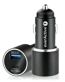 everActive зарядно за кола CC-20Q QC 3 .0 AND USB-C PD 36W