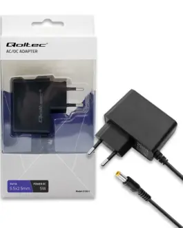 Alternative view of Qoltec Plug in захранващ блок 5W 5V, 1A, 5.5x2.5