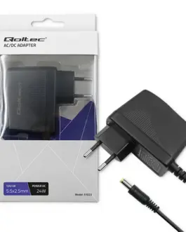 Alternative view of Qoltec Plug in захранващ блок 24W 12V, 2A, 5.5x2.5