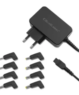 Alternative view of Qoltec Power адаптер 45W 8 plugins