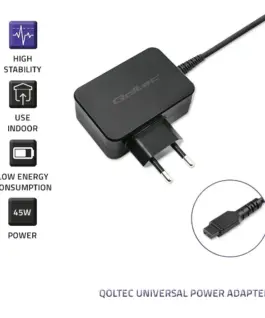 Qoltec Power адаптер 45W 8 plugins