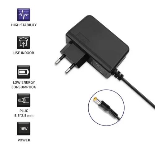 Qoltec Plug in захранващ блок 18W 9V