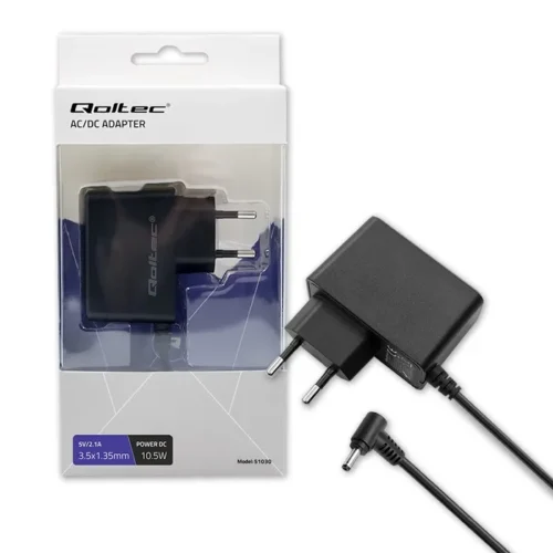 Alternative view of Qoltec Pulg in захранващ блок 10.5W, 5V, 2.1A