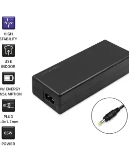 Alternative view of Qoltec Power адаптер for Huawei 65W, 19V, 3.42A, 4.0x1.