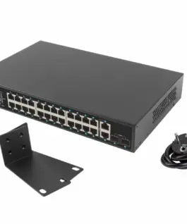 Lanberg Switch 24x1GB POE+ 2xGB RSGE-24P-2GE-2S-25