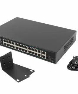 Lanberg Switch 24x1GB POE+ 2xGB RSGE-24P-2GE-2S-36