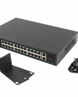 Lanberg Switch 24x1GB POE+ 2xGB RSGE-24P-2GE-2S-36