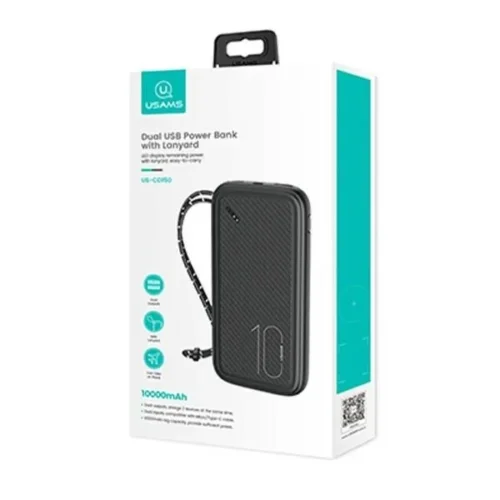 Alternative view of USAMS външна батерия PB56 10000mAh 2xUSB черен
