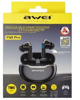 Alternative view of AWEI Bluetooth слушалки 5.3 T50 Pro TWS черен