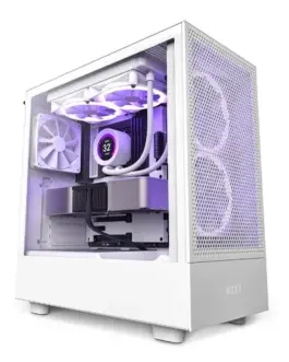NZXT кутия за компютър H5 Flow with window бял