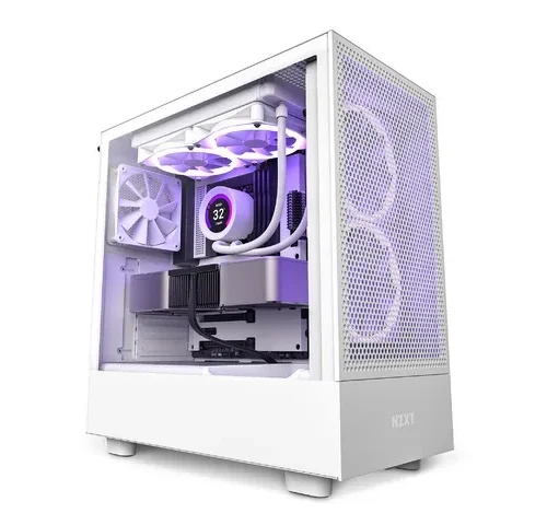 NZXT кутия за компютър H5 Flow with window бял