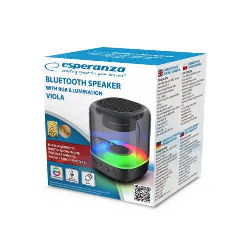 Alternative view of Esperanza Esperanza speaker BT FM LED RGB Viola