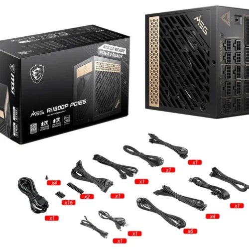 MSI MEG Ai1300P PCIE5 1300W 80PLUS PLATINUM F.MODUL