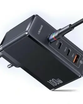 USAMS зарядно GaN 100W PD T50 3xUSB-C + USB Fast