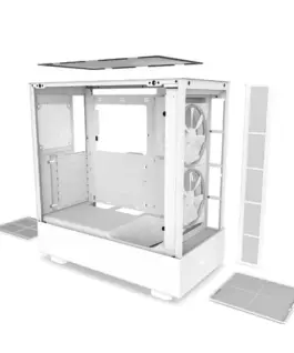 NZXT кутия за компютър H5 Elite with window бял