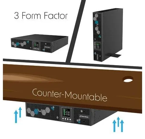 PowerWalker UPS Line-interactive 1000VA 8xIEC C13 USB-B EPO LCD 2U