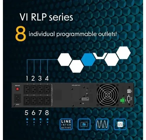 PowerWalker UPS Line-interactive 1000VA 8xIEC C13 USB-B EPO LCD 2U