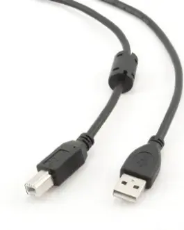 Gembird USB 2.0 кабел AM-BM 45m Ferrite черен