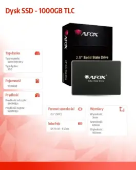 Alternative view of AFOX SSD drive 1000GB TLC