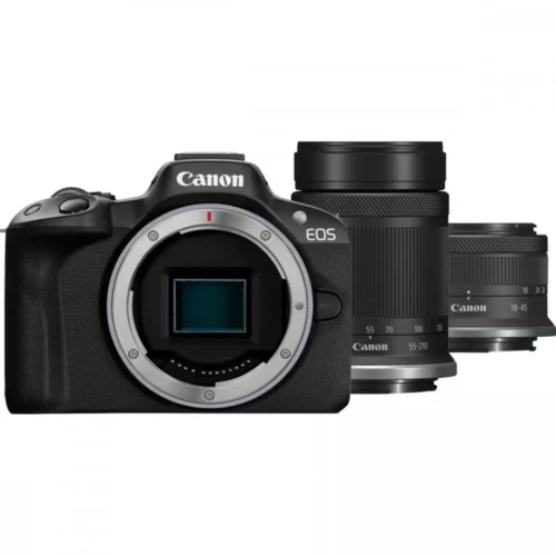 Canon Aparat bezlusterkowy EOS R50 черен + RF-S 18-45+ RF-S 55-210 5811C023