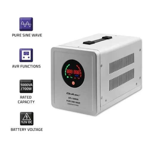 Qoltec Uninterruptible захранващ блок Pure Sine Wave