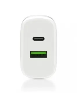 Alternative view of everActive зарядно USB/USB-C QC3.0 25W бял