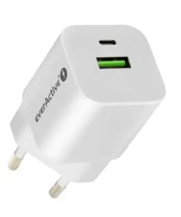 everActive зарядно USB/USB-C QC3.0 30W бял