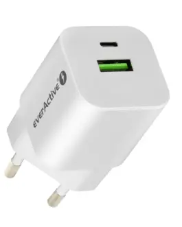 everActive зарядно USB/USB-C QC3.0 30W бял
