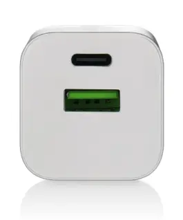 Alternative view of everActive зарядно USB/USB-C QC3.0 30W бял