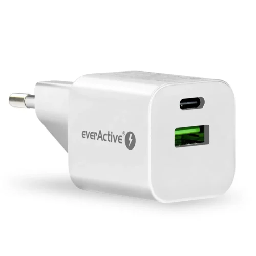 everActive зарядно USB/USB-C QC3.0 30W бял