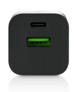 Alternative view of everActive зарядно USB/USB-C QC3.0 30W черен