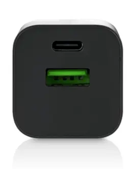 Alternative view of everActive зарядно USB/USB-C QC3.0 30W черен