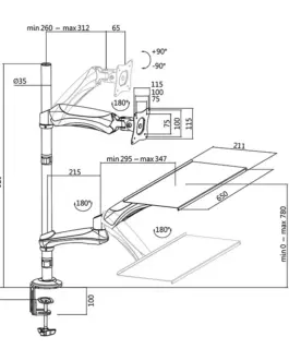Alternative view of LogiLink Sit-stand работна станция монитор desk mount 13-2
