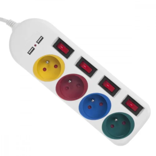 Maclean Power strip 4 sockets 2xUSB Maclean MCE229W