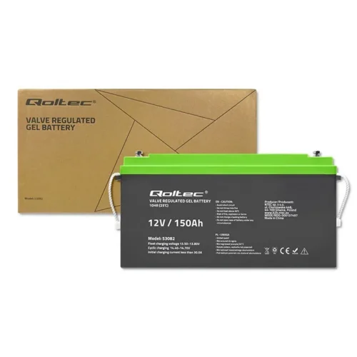 Alternative view of Qoltec Gel battery 12V, 150Ah