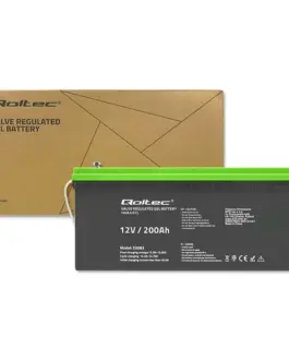 Alternative view of Qoltec Gel battery 12V, 200Ah