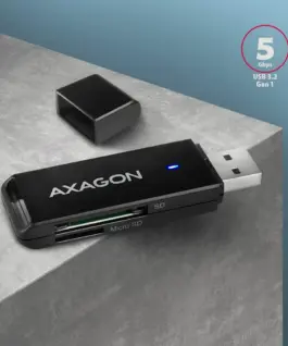 Alternative view of AXAGON AXAGON CRE-S2N USB-A 3. 2 GEN 1 external reader