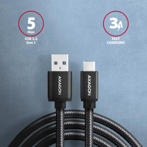 Alternative view of AXAGON AXAGON BUCM3-AM10AB cab le USB-C USB-A, 1.0