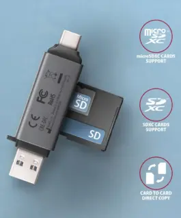 AXAGON AXAGON CRE-DAC USB card reader SD/microSD USBA+